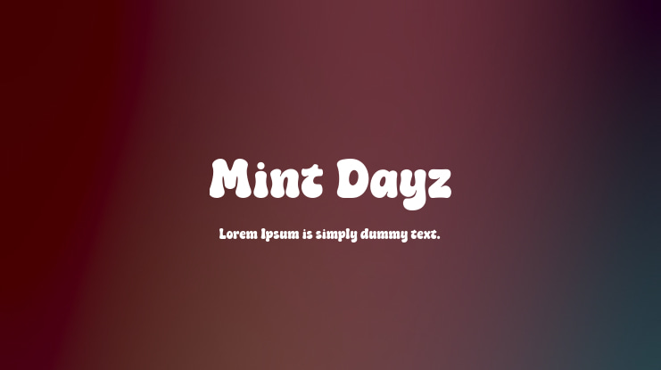 Mint Dayz Font