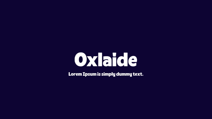 Oxlaide Font