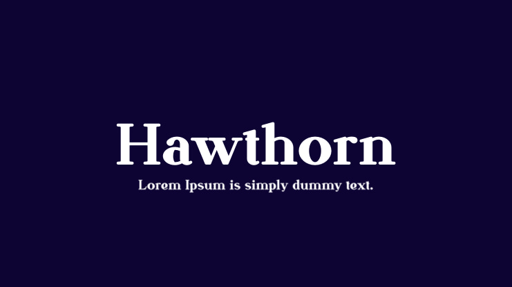 Hawthorn Font