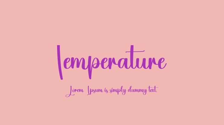 Temperature Font