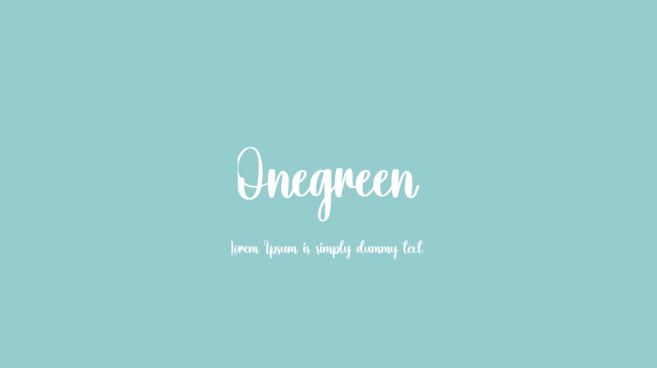 Onegreen Font