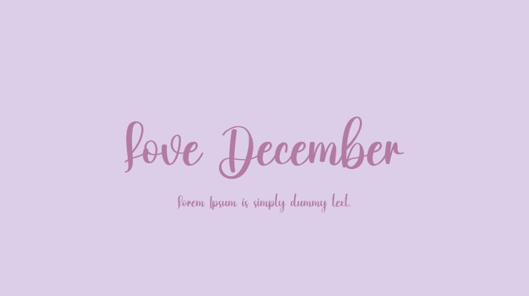 Love December Font