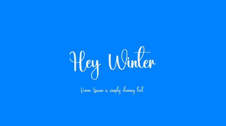 Hey Winter Font