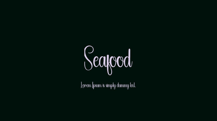 Seafood Font