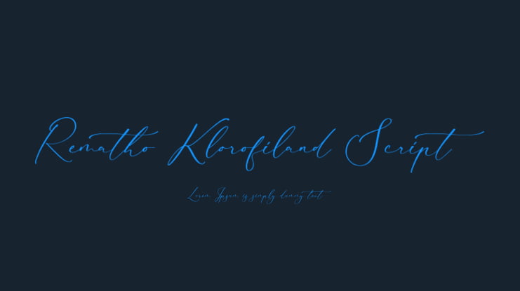 Rematho Klorofiland Script Font Family