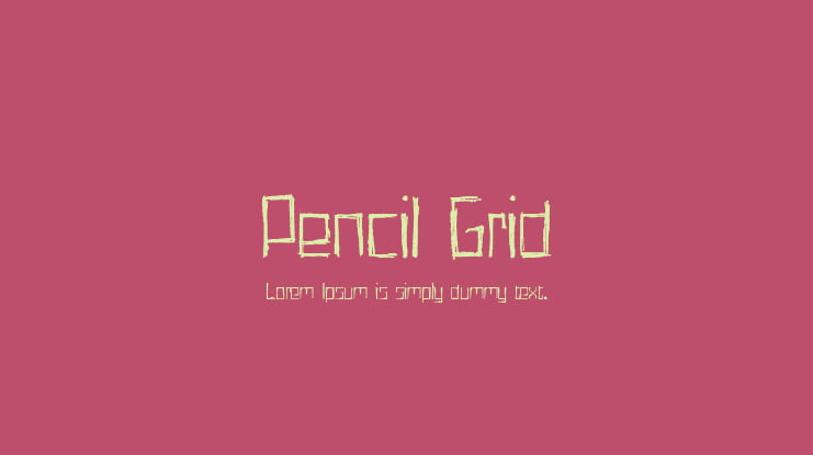 Pencil Grid Font