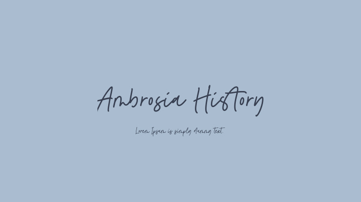 Ambrosia History Font