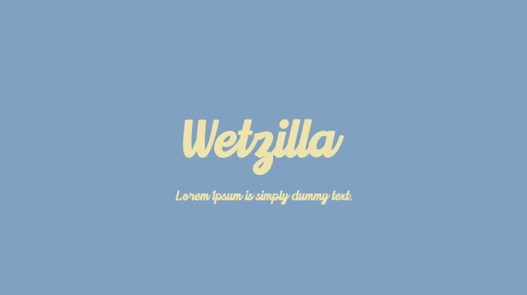 Wetzilla Font