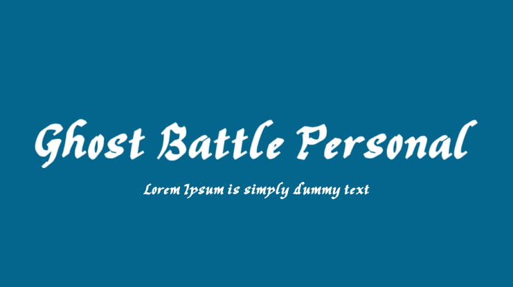 Ghost Battle Personal Font