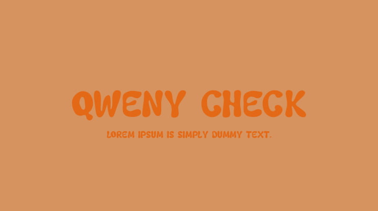 Qweny Check Font
