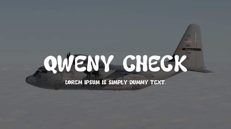 Qweny Check Font