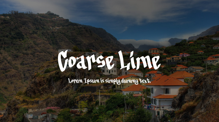 Coarse Lime Font