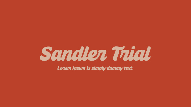 Sandler Trial Font
