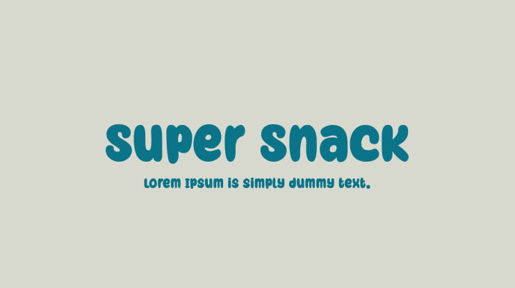 Super Snack Font
