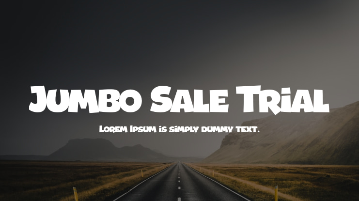 Jumbo Sale Trial Font