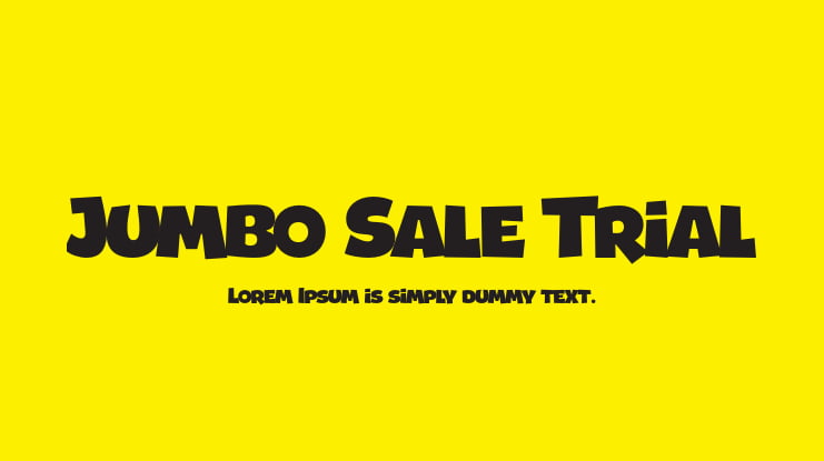 Jumbo Sale Trial Font