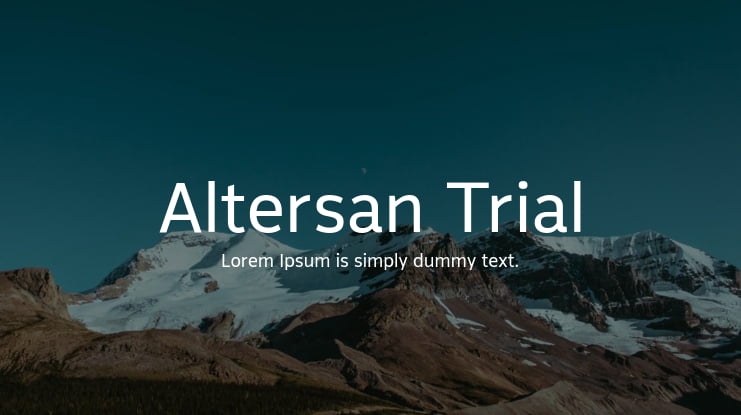 Altersan Trial Font Family