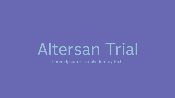 Altersan Trial Font Family