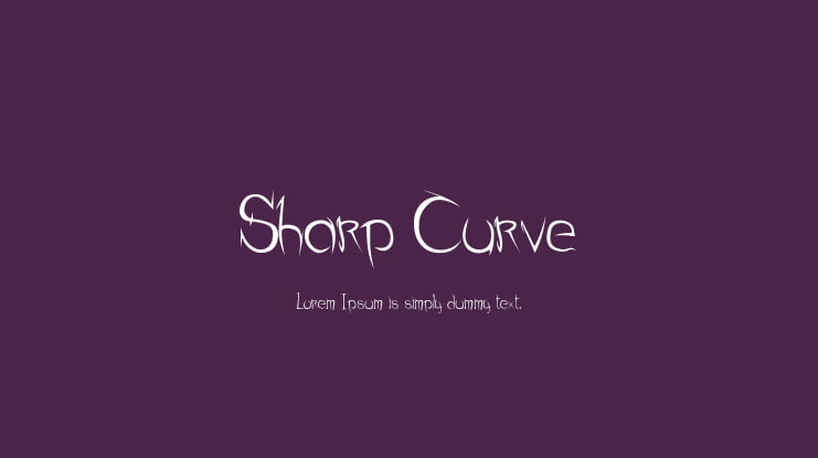Sharp Curve Font
