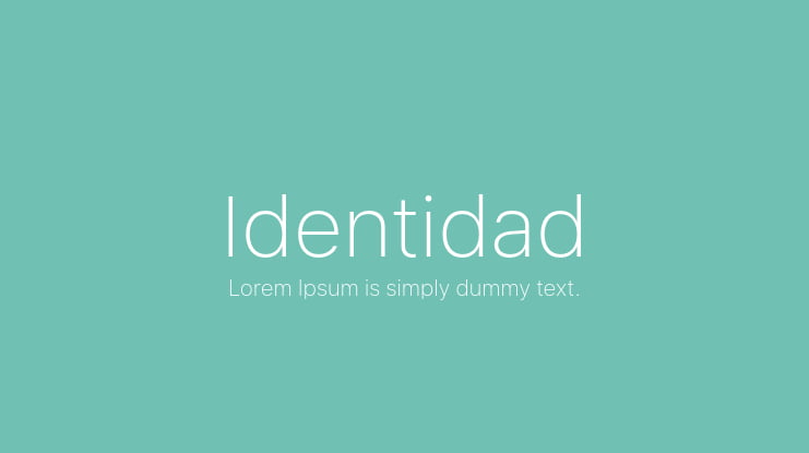 Identidad Font Family