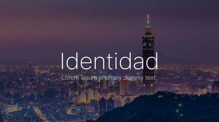 Identidad Font Family