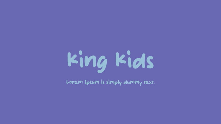 King Kids Font