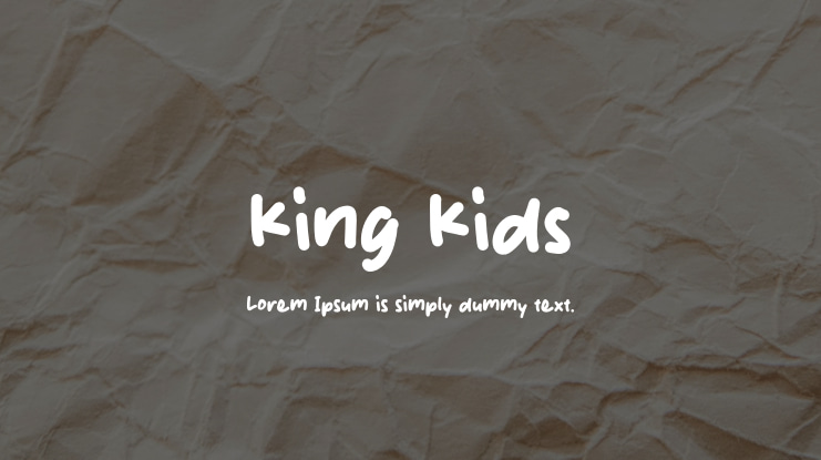 King Kids Font
