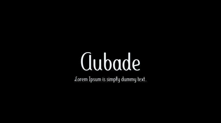 Aubade Font Family