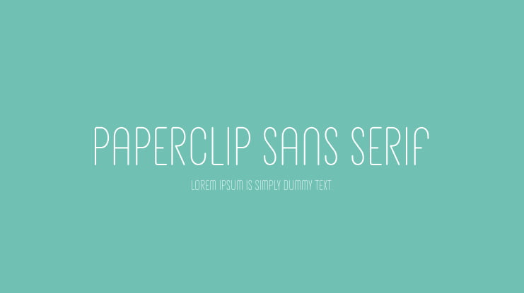 Paperclip Sans Serif Font