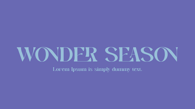 WONDER SEASON Font