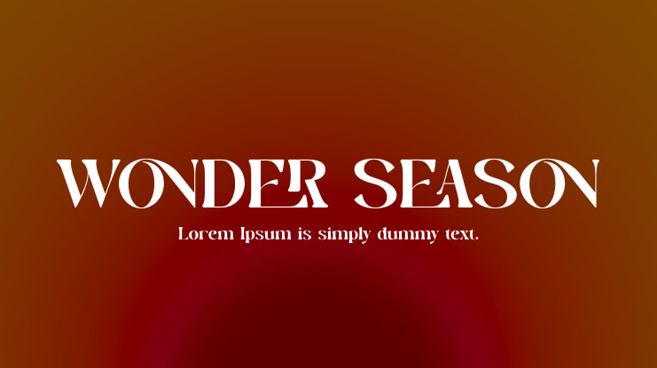 WONDER SEASON Font