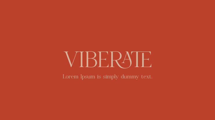 VIBERATE Font