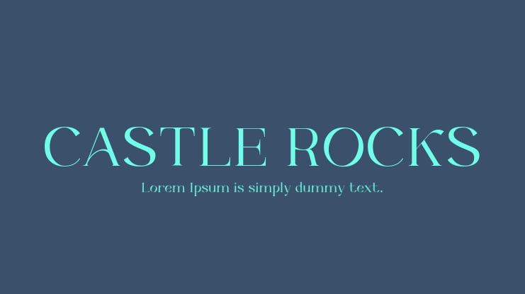 CASTLE ROCKS Font Family