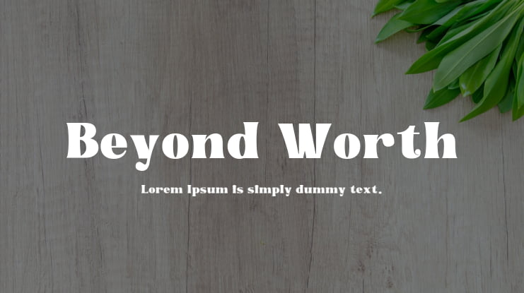Beyond Worth Font Family