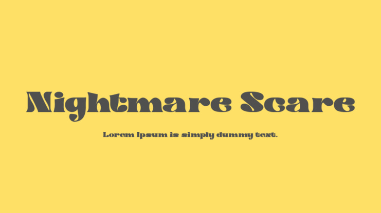 Nightmare Scare Font