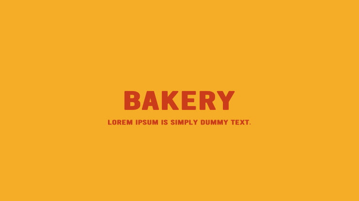 Bakery Font Family
