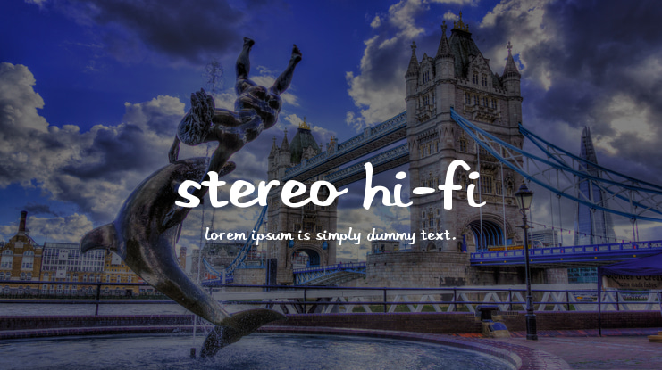 Stereo Hi-Fi Font