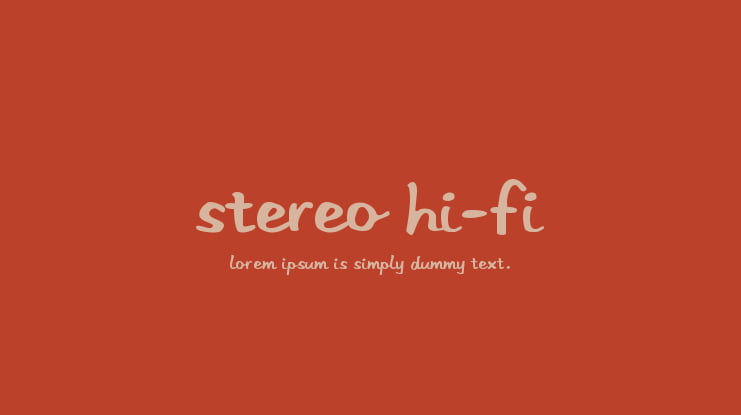 Stereo Hi-Fi Font