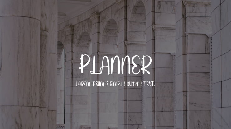 Planner Font