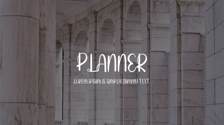 Planner Font