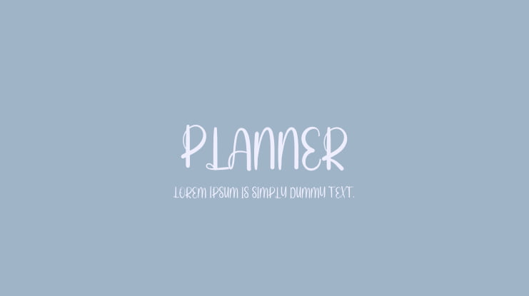 Planner Font