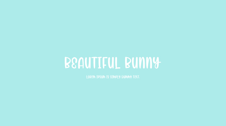 Beautiful Bunny Font