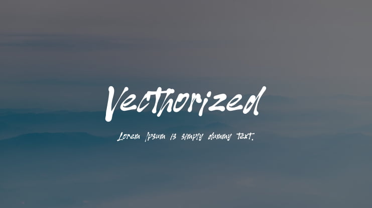 Vecthorized Font