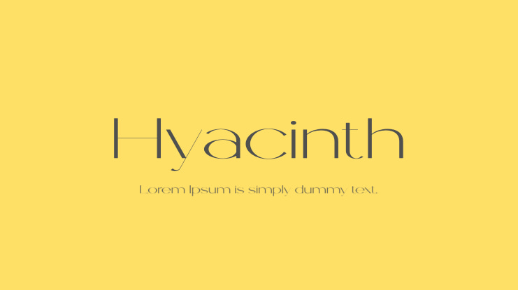 Hyacinth Font