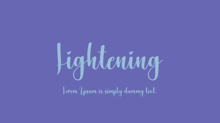 Lightening Font