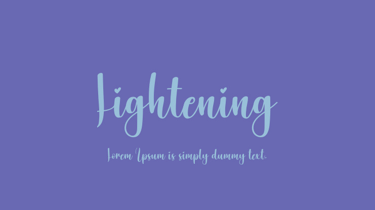 Lightening Font
