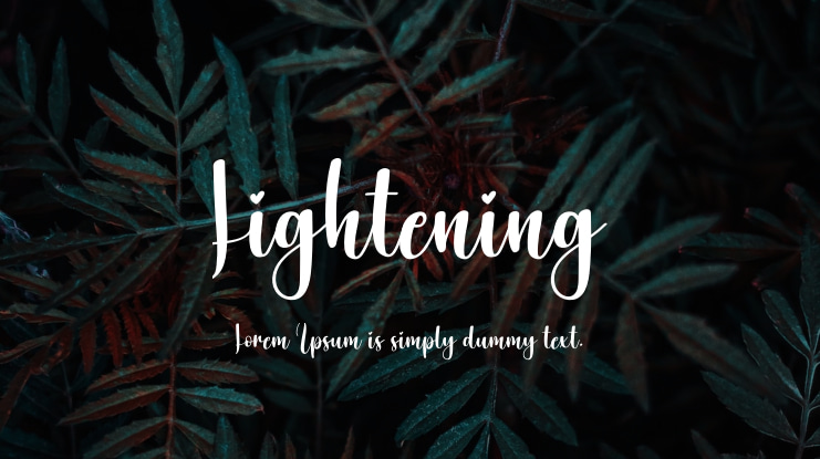 Lightening Font