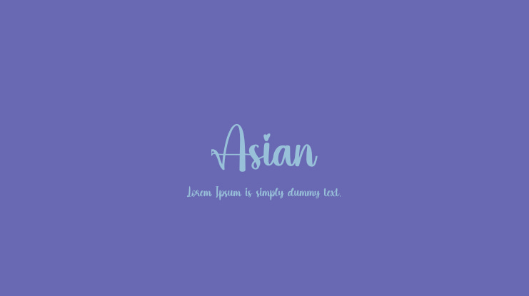 Asian Font