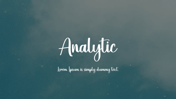 Analytic Font