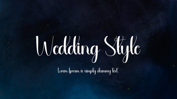 Wedding Style Font